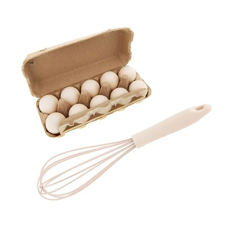 Wholesale Custom Eco Friendly Kitchen Tool Egg Beater Semi Automatic Silicone Whisk for Cooking