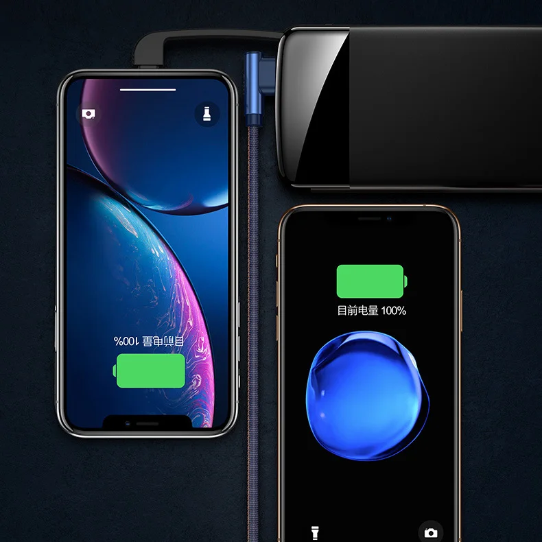 Portable LED Screen Mirror Face Ultra thin Type C Import USB Fast Charge Wallet Power Bank Mini Pocket Power Bank