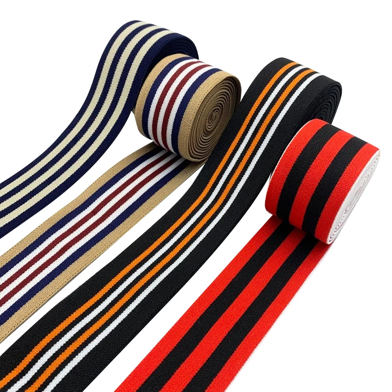 2 Inch Nylon Webbing Colorful Webbing Tape Fabric Strap Customized Package Jacquard Polyester Ribbon for Shoes for Shoes