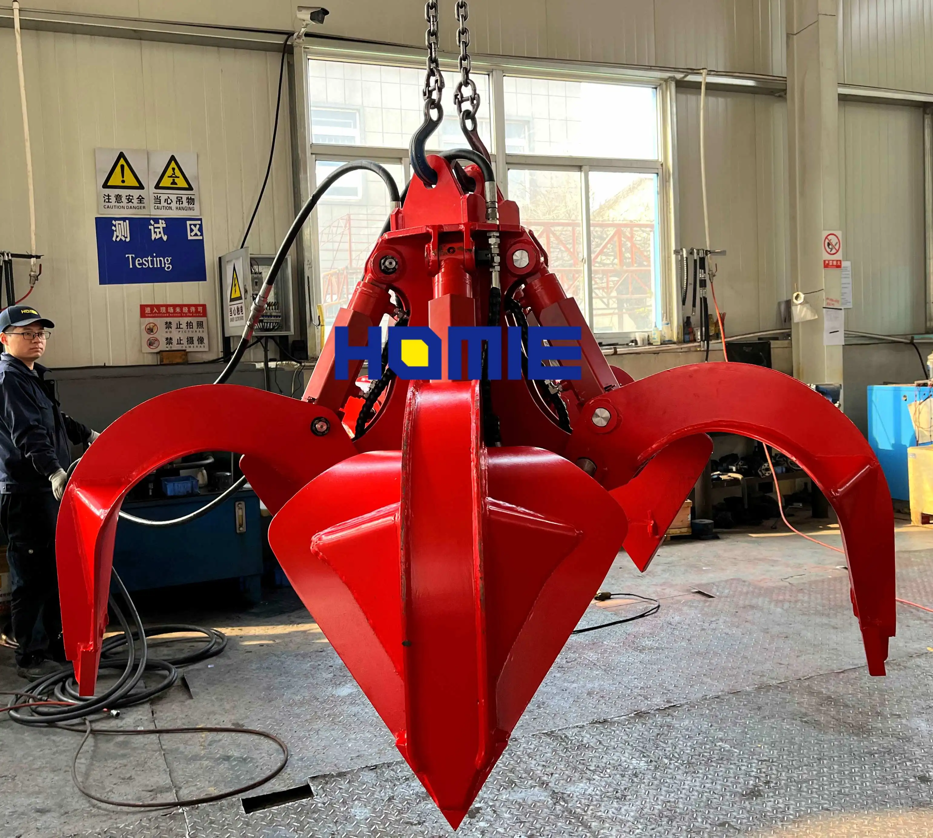Brand New Material Handler Used Five-Tine Scrap Grab for Scrap Metal Recycling in Scarp Yard