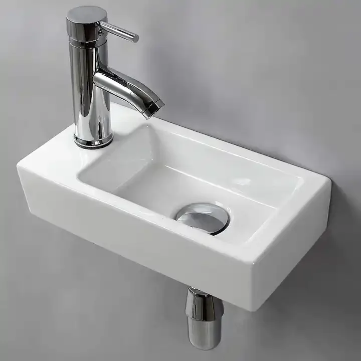 White Single Porcelain Hotel Restaurant Luxury Ceramic Washbasin Bathroom Vanity Wash Basin Bathroom Sinks