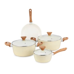 6PCS  Kitchenware Nonstick non stick Aluminum camping induction cookware set