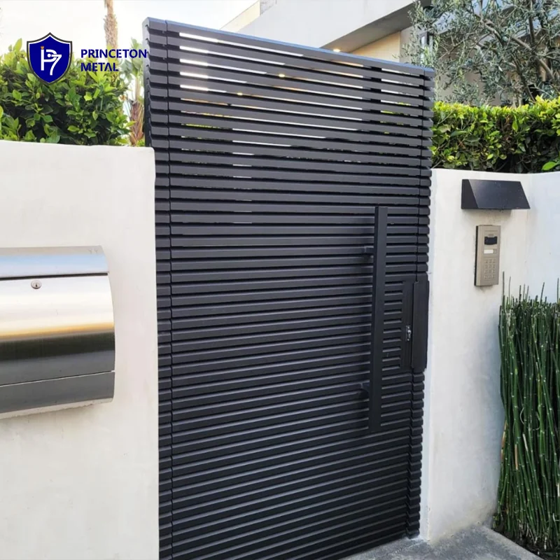 Security Customized Outdoor aluminum Privacy Slat Screens aluminum garden privacy Panels Boundary Fence and gate