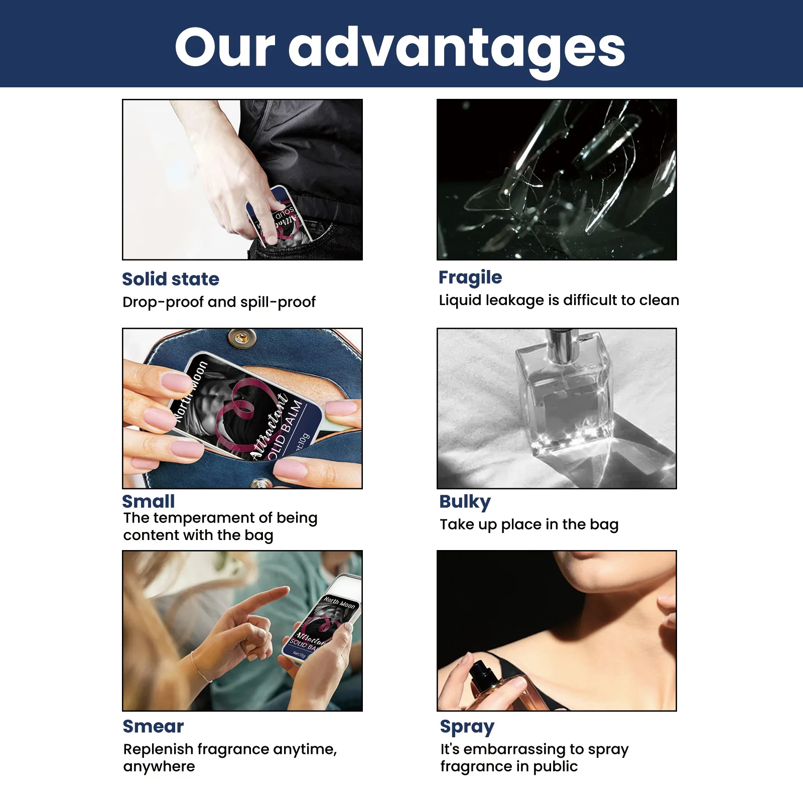 High Quality Solid Fragrance Balm Stay Fragrant Fresh Lasting Solid Perfume for Men and Women