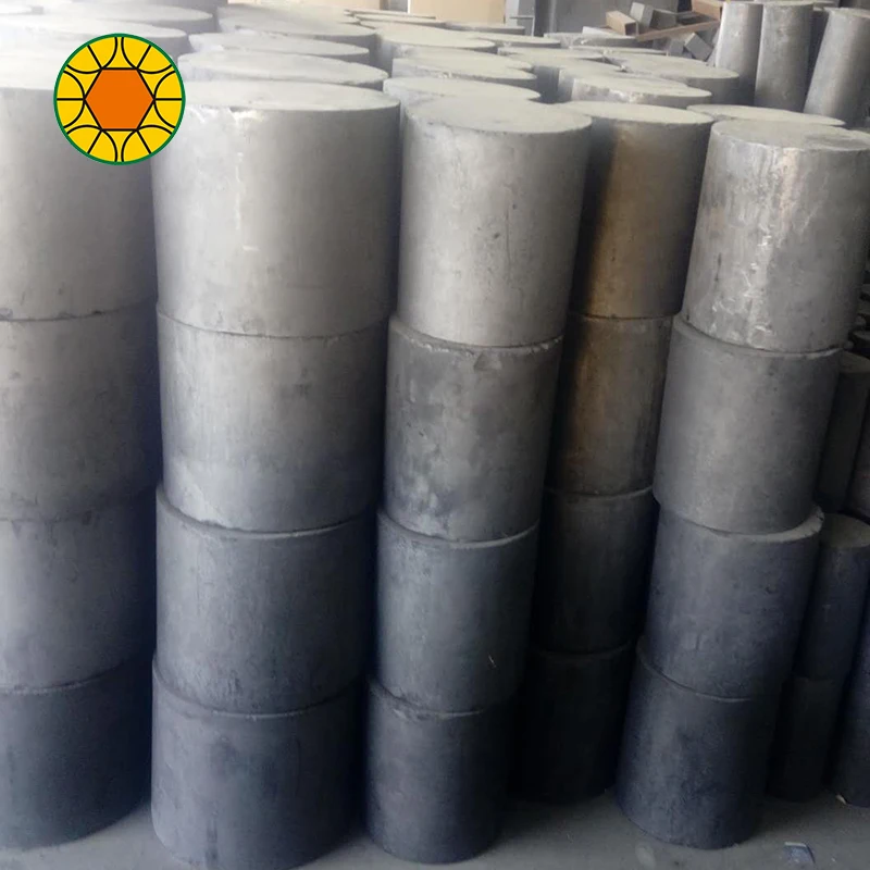 high purity synthetic extruded vibrated molded isostatic graphite round block