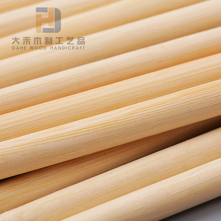 Wholesales Unfinished Wooden Bamboo Sticks Custom Size Wood Round Stick Perforation Available for DIY Crafts Daily Use