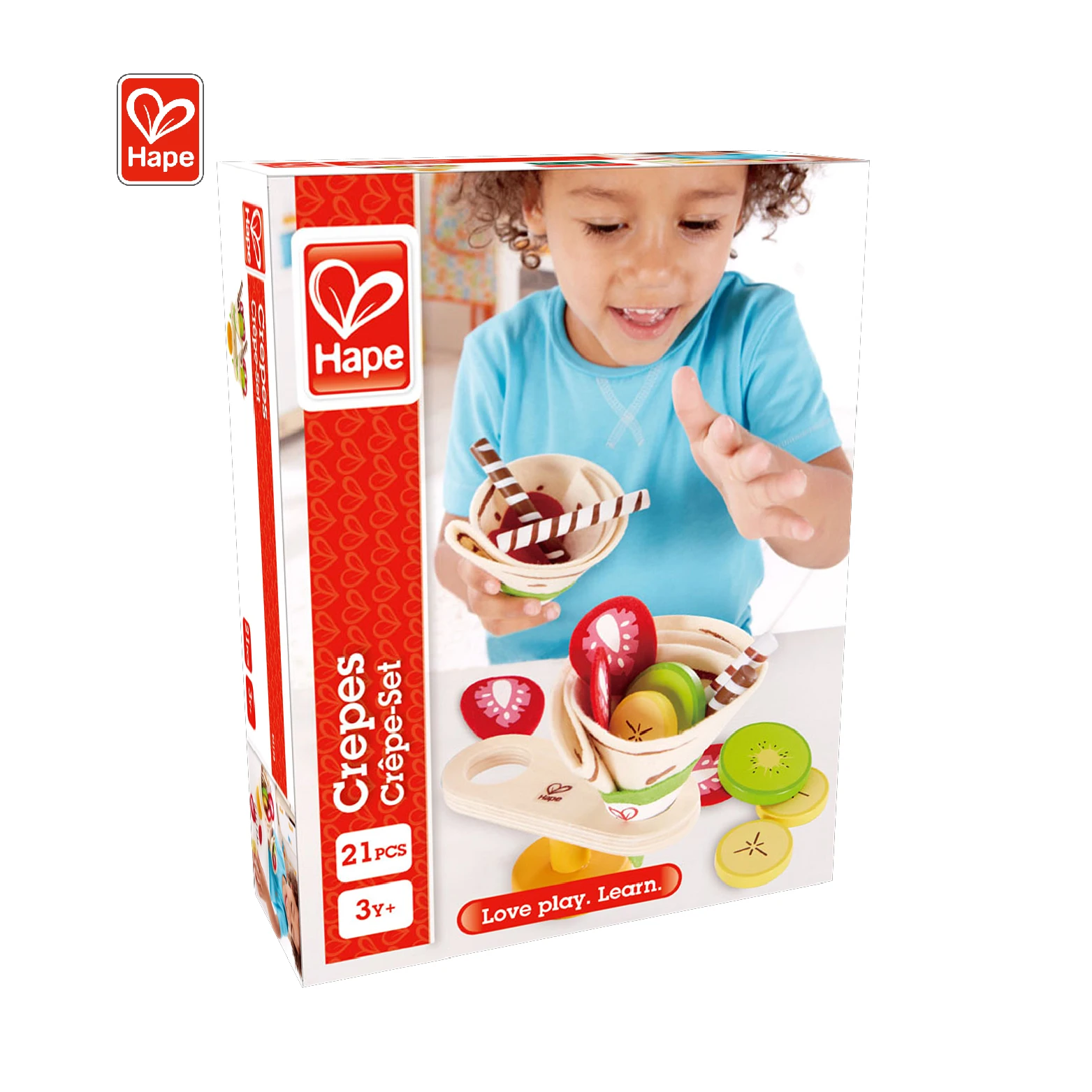 Хит продаж деревянная игрушка для кухни Hape вкусный торт мороженое крепы
