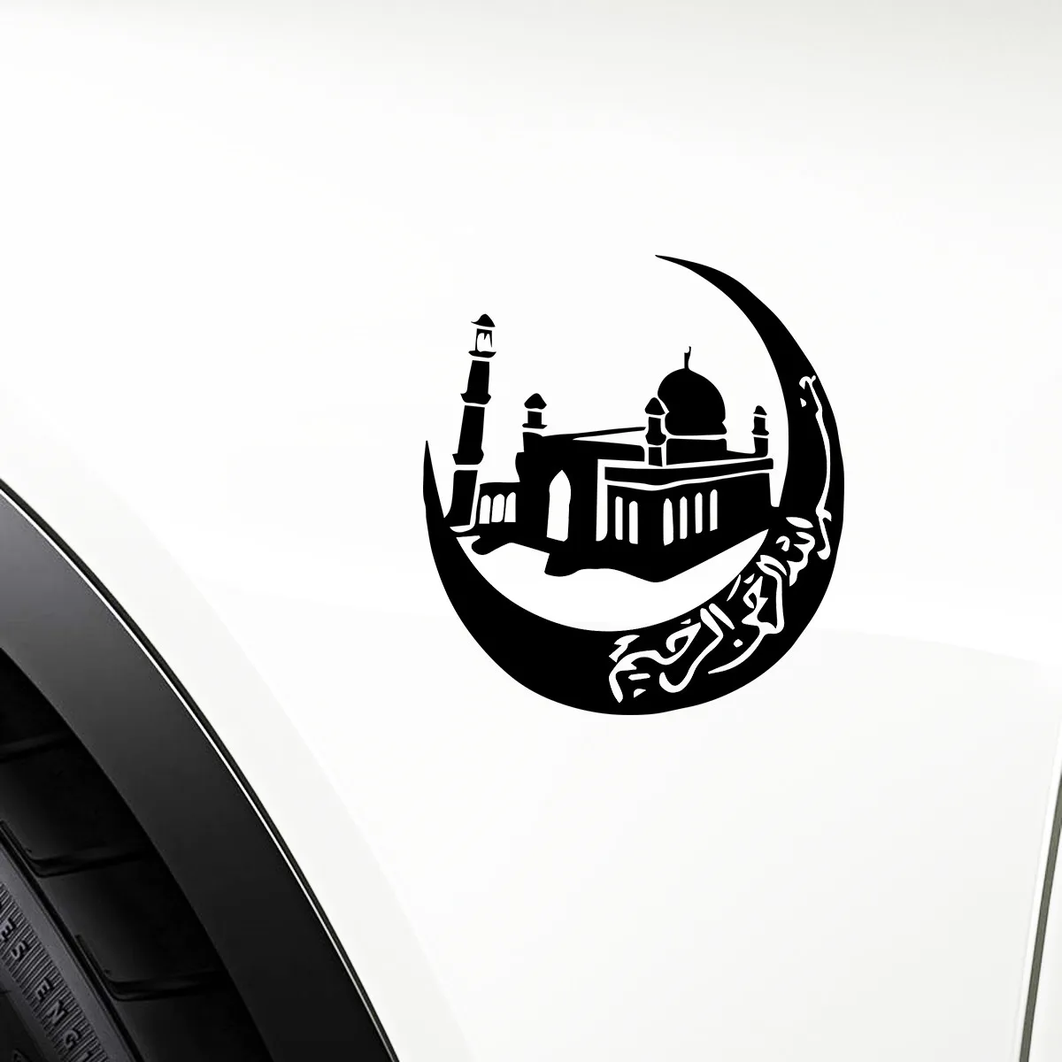 Islam Mosque Muslim Arabic Car Laser Sticker Window Home Wall Vinyl Decal Decor Gift Die Cut Decals Laptop Window Glass