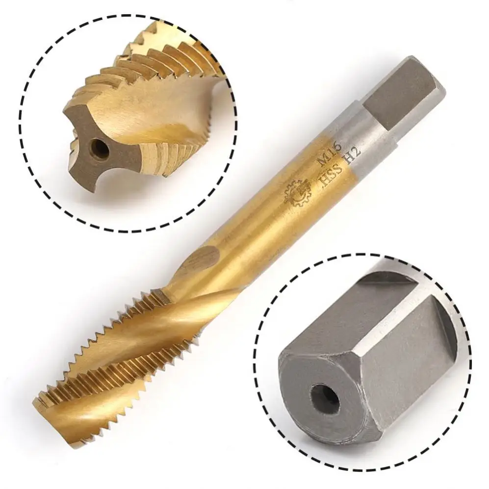 
HSS Titanium Coating Spiral Flute Taps Machine Tap Spiral Tap 