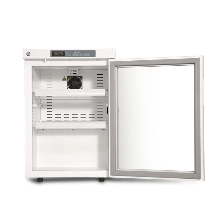 Glass Locking Door Laboratory Freezer 2~8c Small Pharmacy Refrigerator