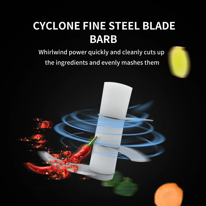 300ml Portable Electric Vegetable and Garlic Masher Baby Food Supplement and Ice Chopper ABS and Steel Mailing Cutter Tool