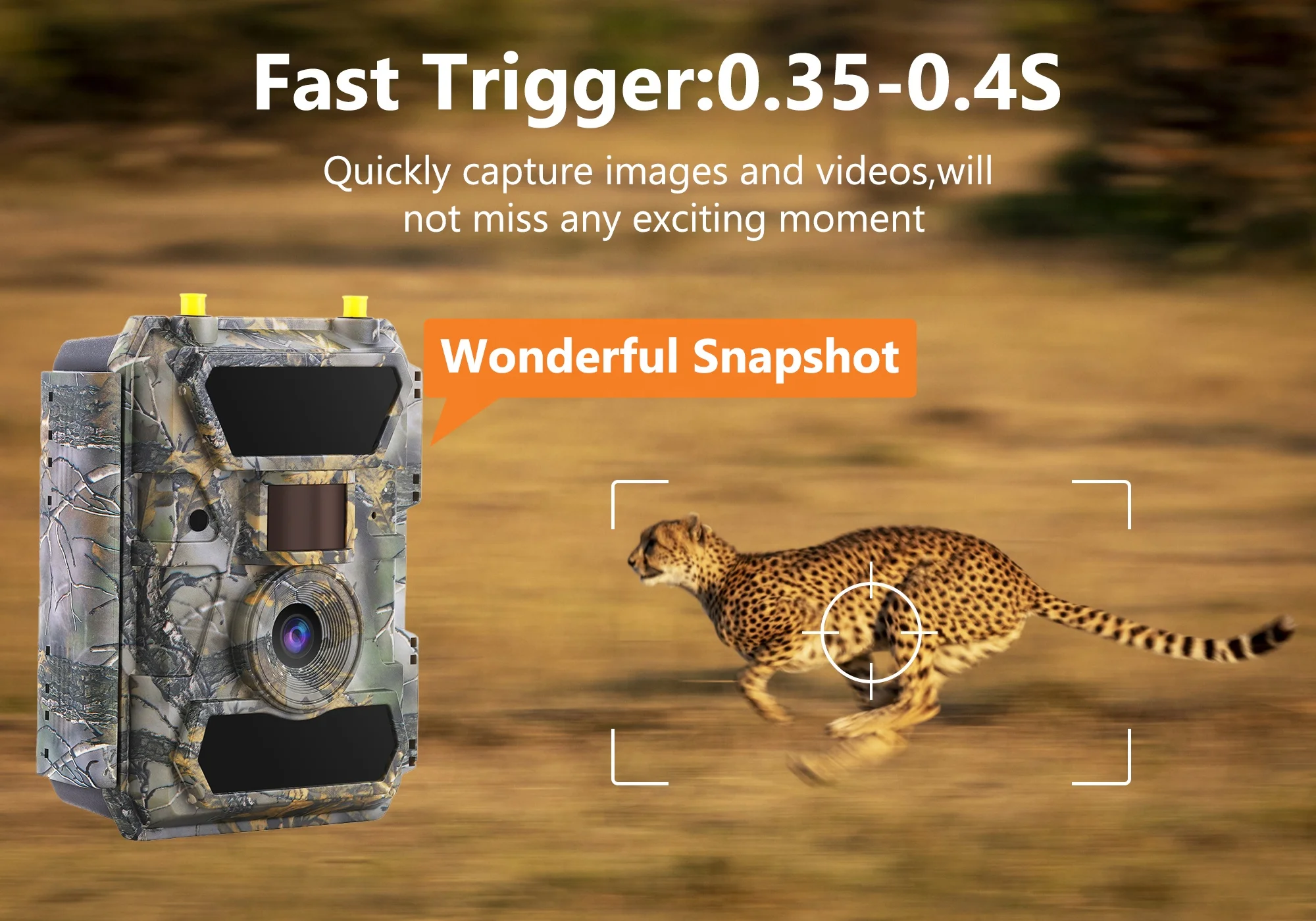 3G Cellular IP66 Waterproof Optional 52 or 100 Degrees FOV Lens Cellular GSM MMS Wildkamera Hunting Trail Camera