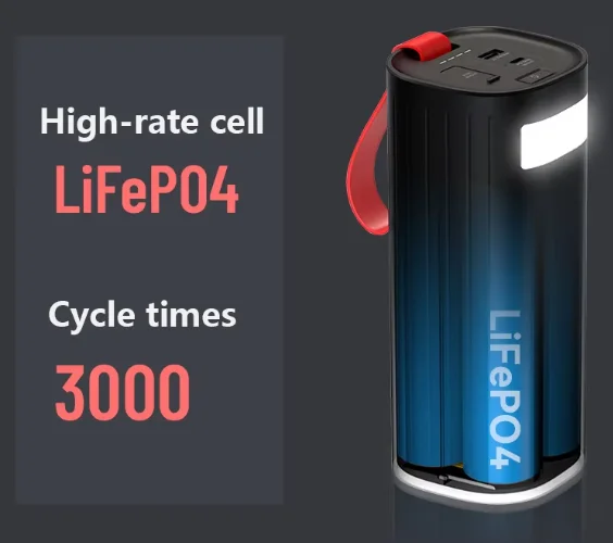 Outdoors Cars jump starter USB-A 22.5W PD200W Fast Charging 12V 60000Mah LED lithium lifepo4 battery Portable Power Station