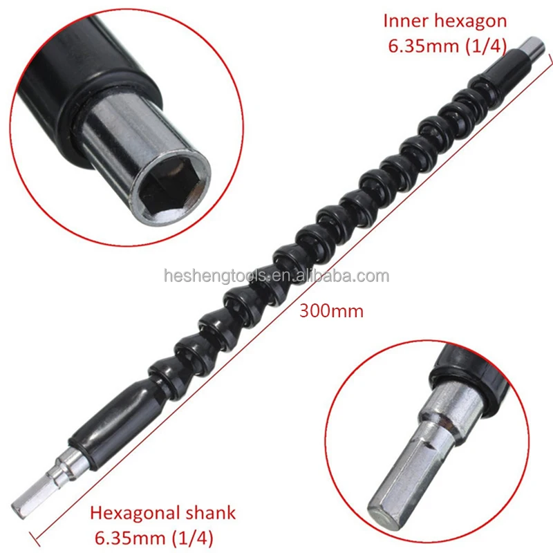 1/4 inch 105 Degrees Corner Device Flexible Hex Shaft Extention screwdriver bit holder in