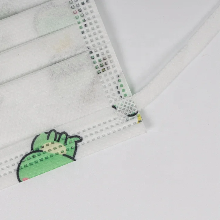 Fast delivery medical bacteria-proof disposable soft lovely frog pattern kids face mask