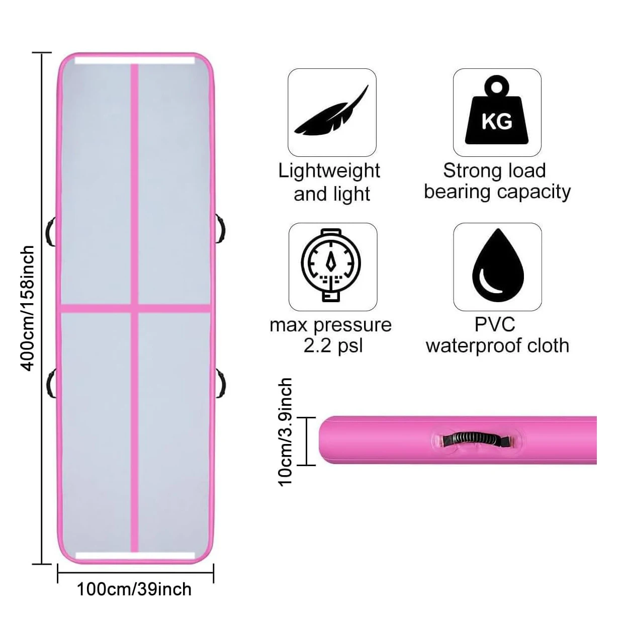 inflatable 20m Dance Yoga Tumbling Air Mat pvc Durable Air Tumbling Track Mat Taekwondo inflatable Air Cushion
