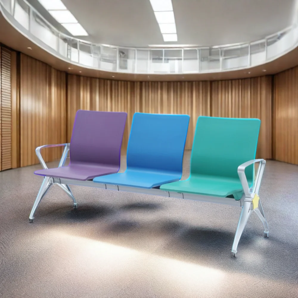 OEM Modern Hospital Station Reception Metal Pu 3 Seater Airport Chair Airport Waiting Chair Waiting Chair