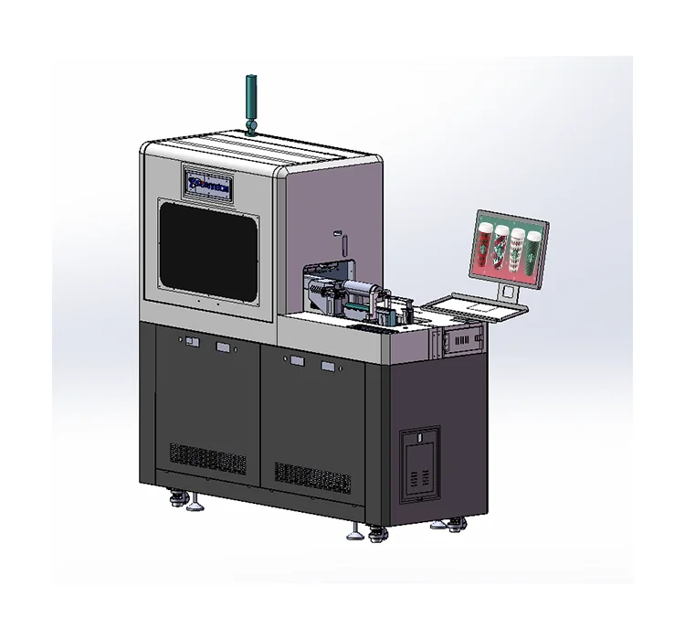 Suntech Semi-automatic high speed bottle label printer, professional cylinder printer