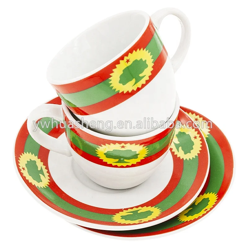  Новинка 2020 г. дизайнерский флаг Oromo набор из 12 кофейных чашек тонкой фарфоровой чашки и блюдца эфиопской
