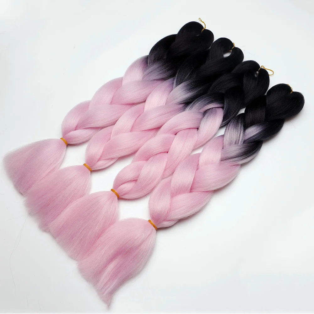 24inch 100g Natural Jumbo Synthetic High-Temperature Deep Wave Fiber Braiding Hair for Women