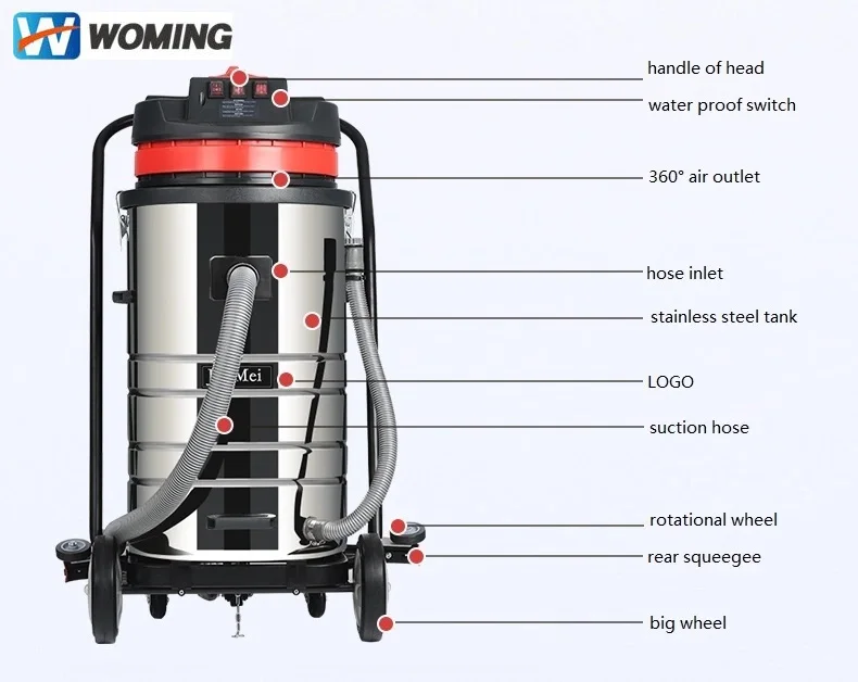 Industrial Cleaning Equipment Floor Sofa Carpet Home Car Office Wet and Dry Vacuum Cleaner