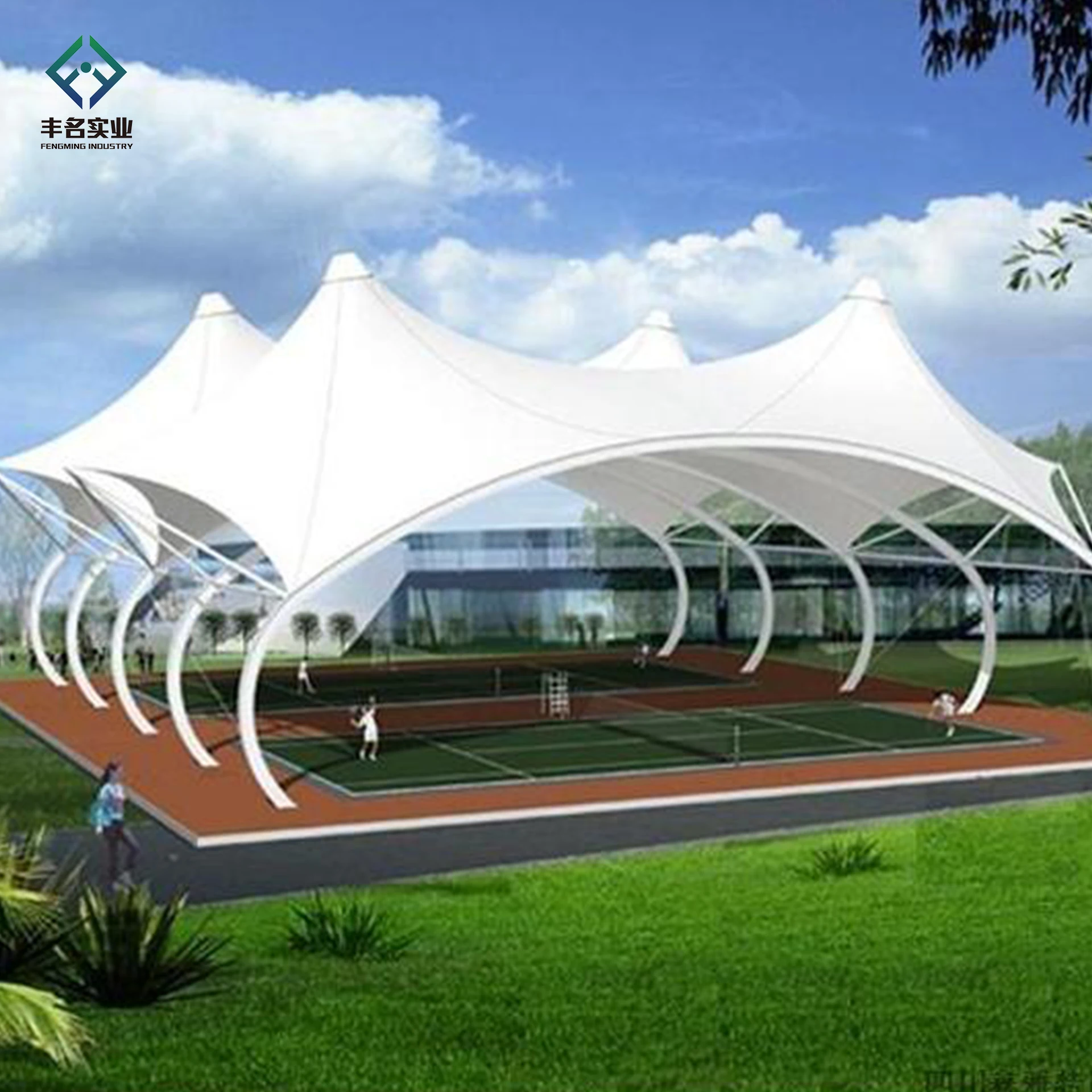 membrane structure building Ptfe/Pvdf/ETFE customizable tensile membrane structure