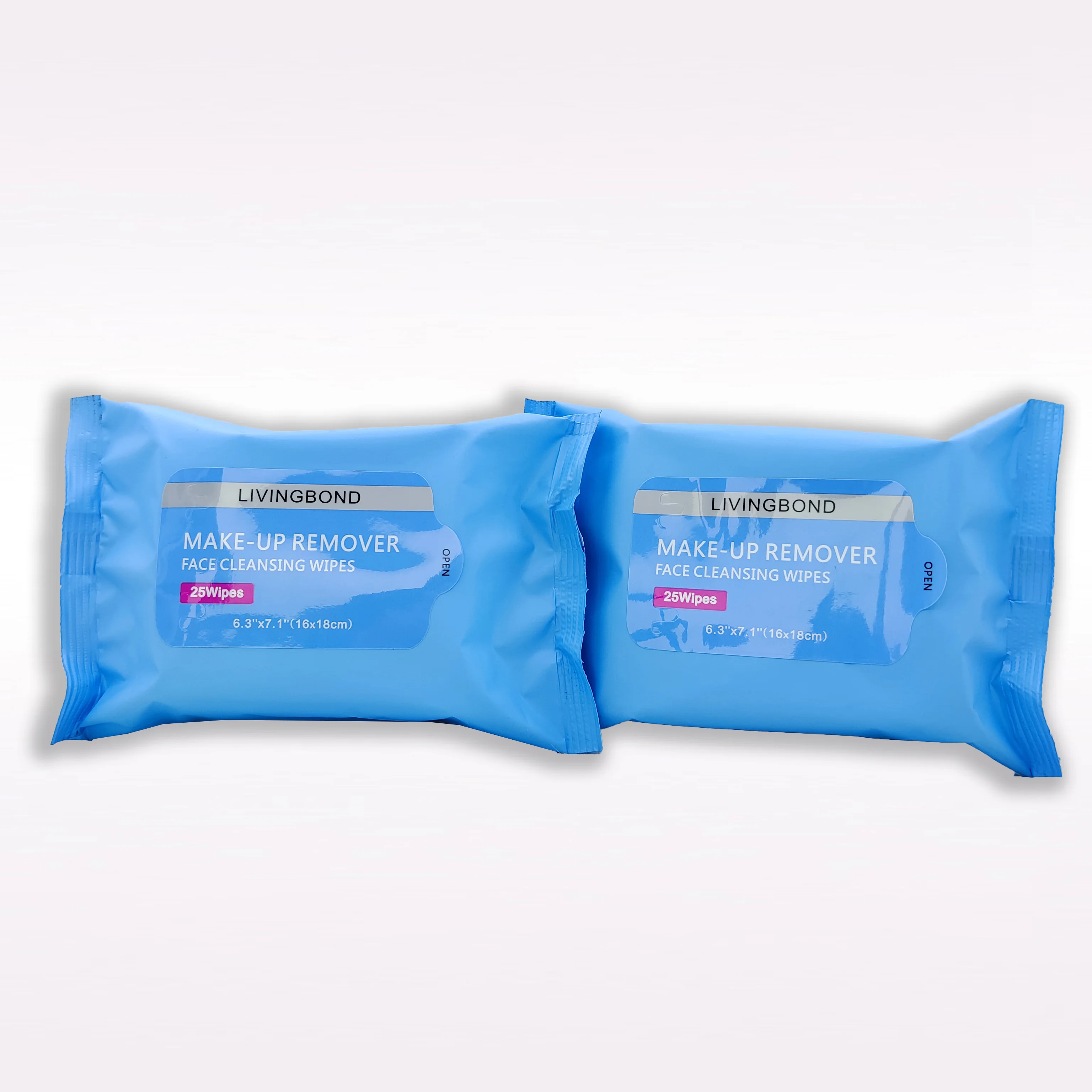 25Pcs/pack Makeup Remove Wet Wipes Customized Cleansing Face Feminine Wet  Wipes Private Label Make Up Wipes In Stock available