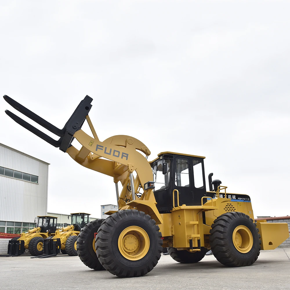 FUDA 18 Ton Loader - 18t Marble Granite Quarry Stone Wheel Chains Block Handler
