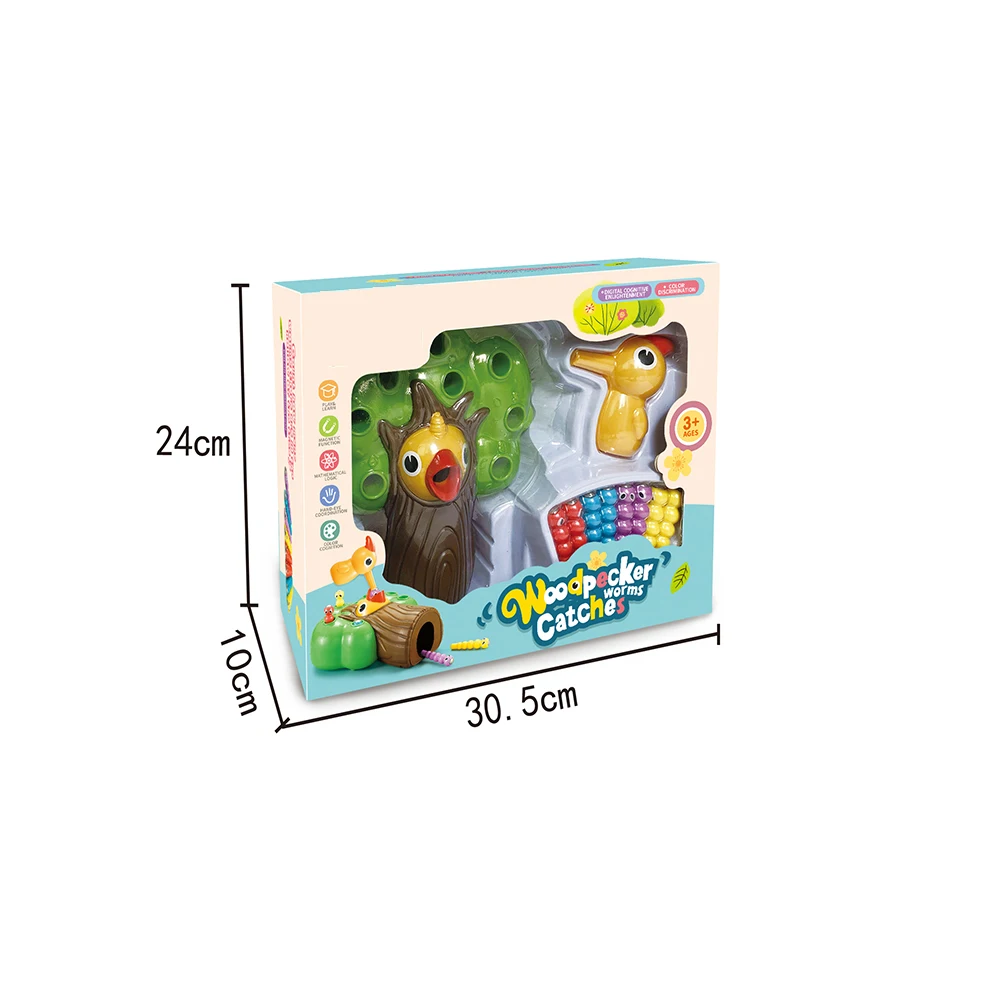 2022 Hot Selling Woodpecker Catch and Feed Game Magnetic Woodpecker Catching Worms Game Toy Set Hungry Woodpecker Toy for Kids