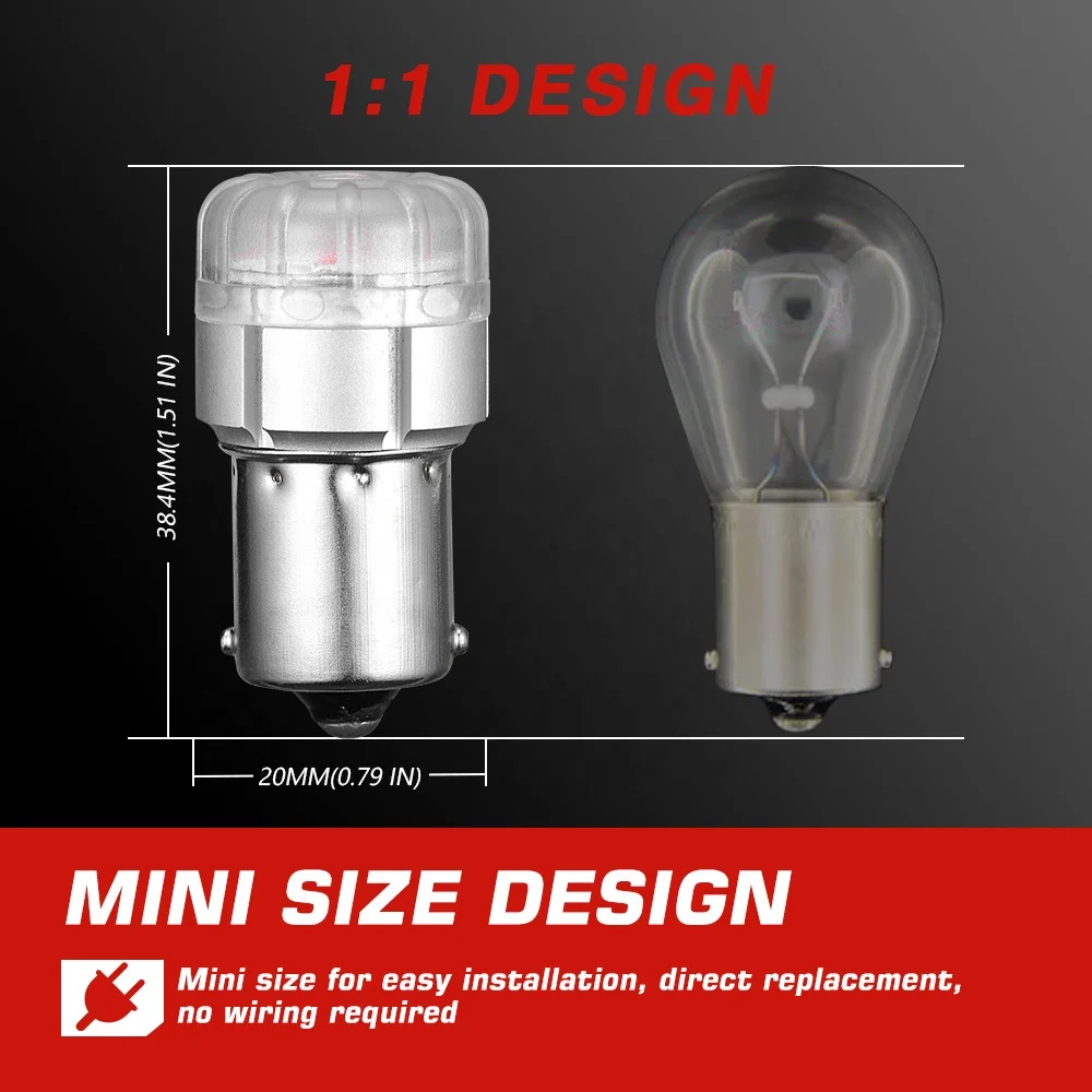 Novsight 12V 1W Super Bright Led Brake Light Bulb Car Backup Reverse Lamp T15 T20 3157 1156 1157 Turn Signal Light