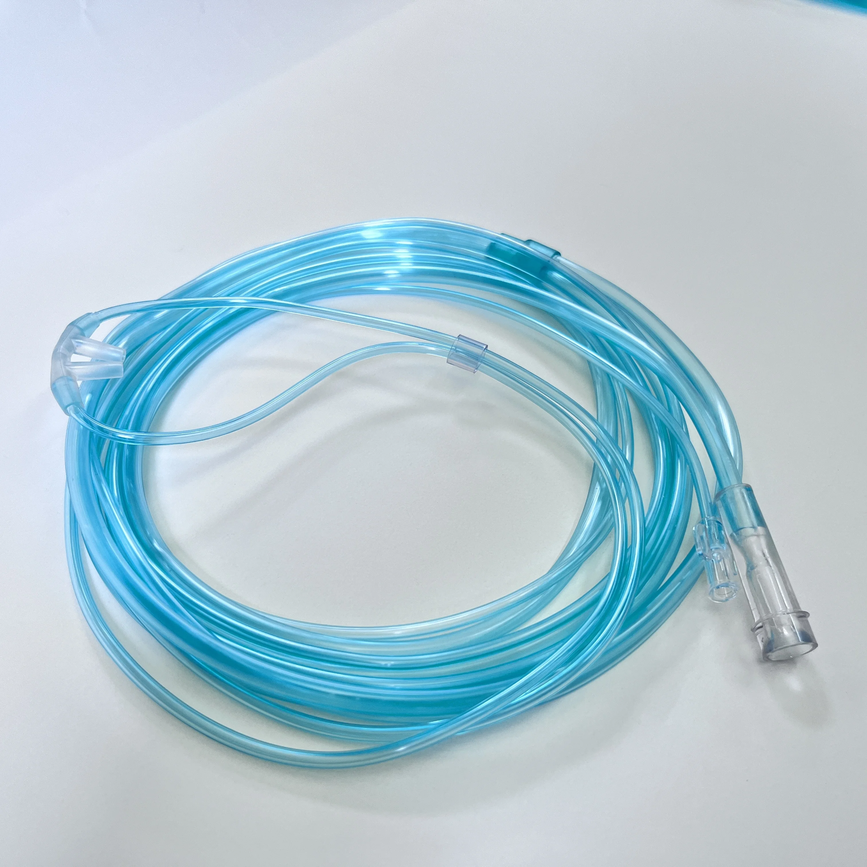 Medical PVC O2 and CO2 Sampling Nasal Cannula with Luer Lock Nasal Cannula