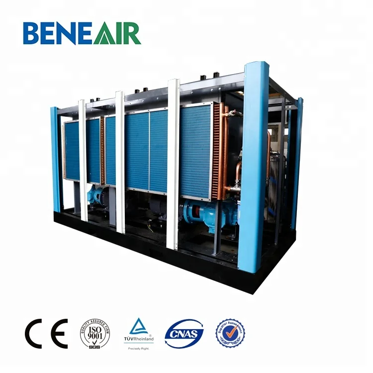 High Pressure 30bar 10m3/min 350cfm 92kW Air/Water Cooled Direct-dirve Oil-free PM VSD Two-stage Screw Air Compressor