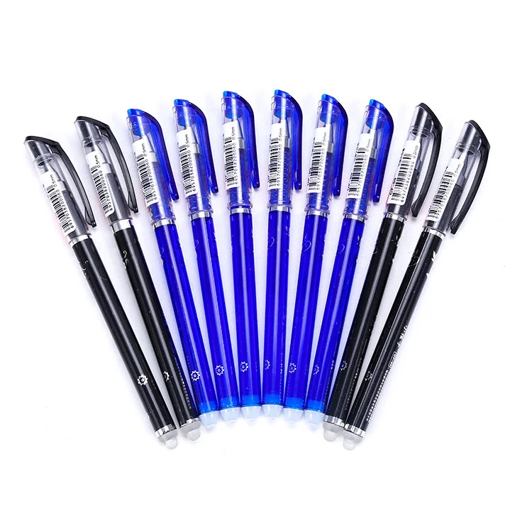 Hot Magic Grinding Power Easy Pen Custom Logo  Fine Point Heat Erasable Gel Pen with Eraser