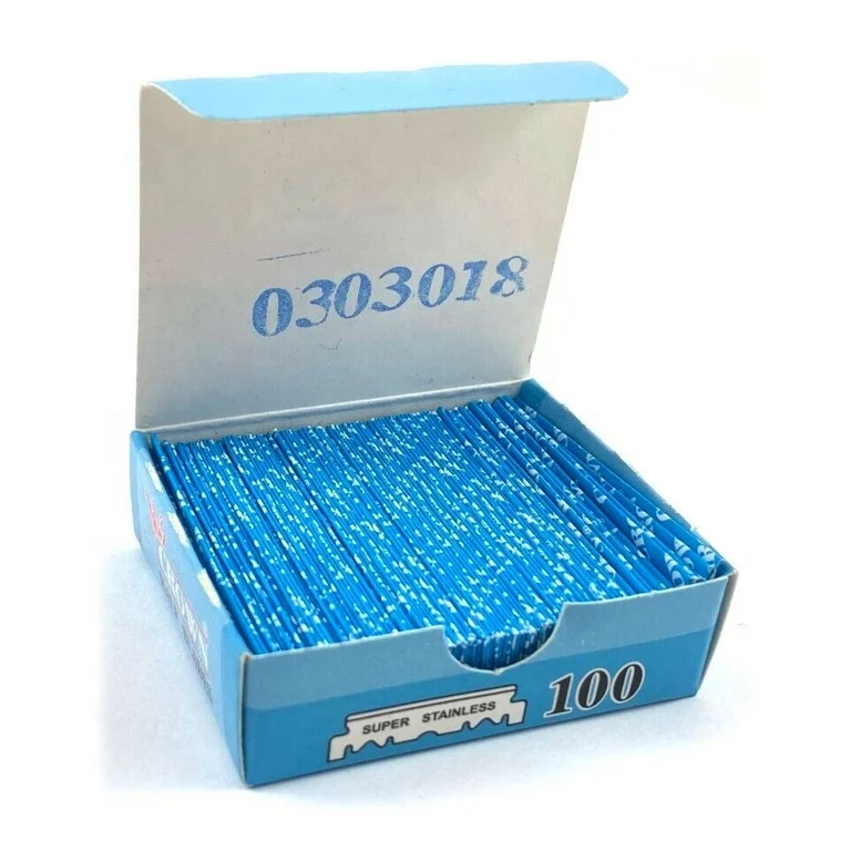 Half cut 100 blades pack Crown Blades for barber / shaving blades / single edge razor blades