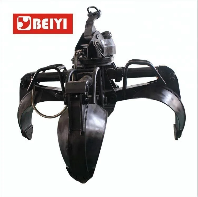 Mini Rotating Digger Hydraulic Grab For 20T Excavator Metal/Stone/Waste Steel Iron Grapple