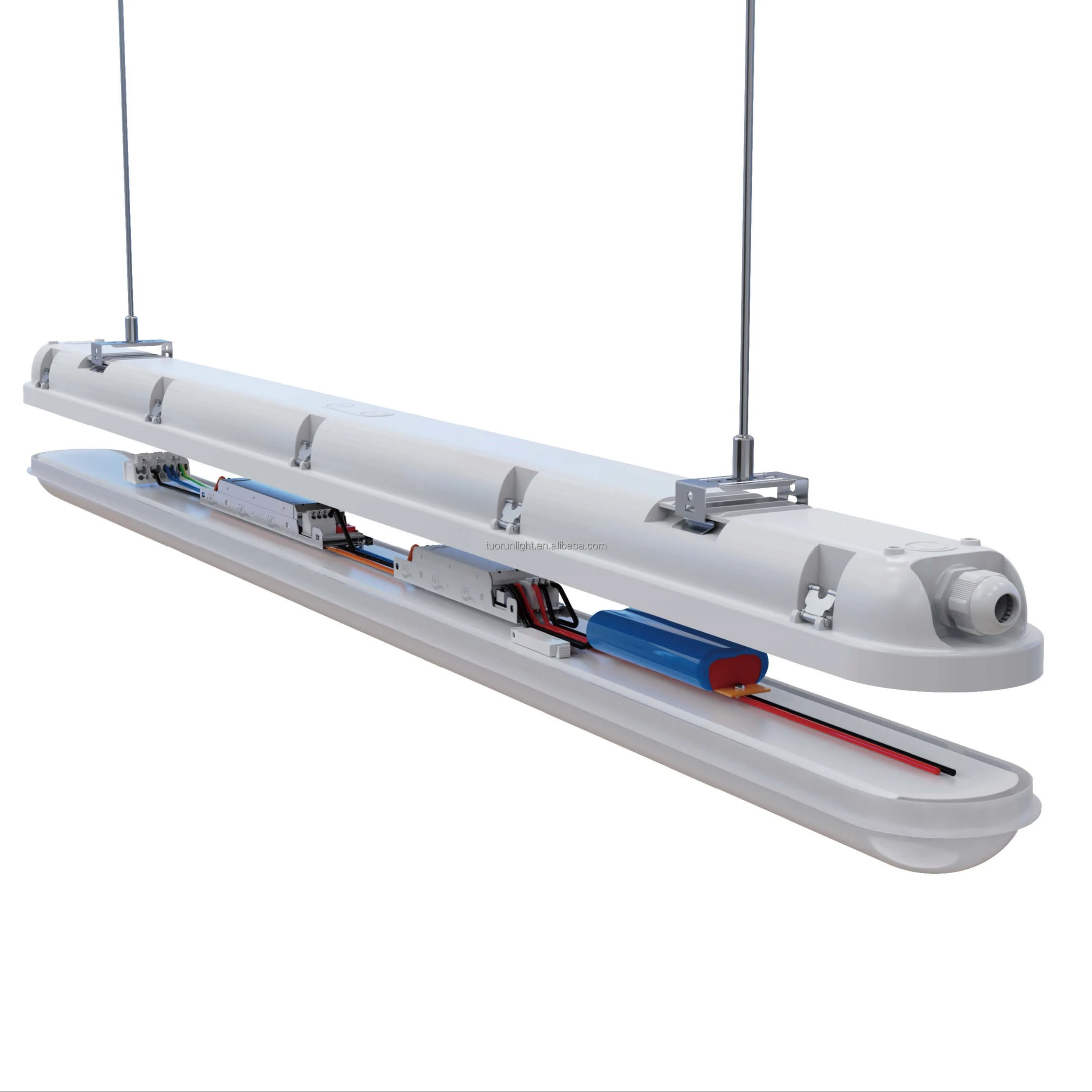 60W Emergency Tri-proof Light 1.5m Emergency&sensor Tri-proof Light