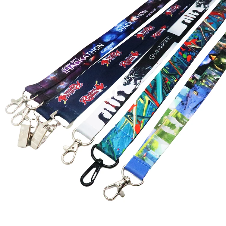 Luxury fashion safety lanyard colorful sublimation kpop eco-friendly lanyard