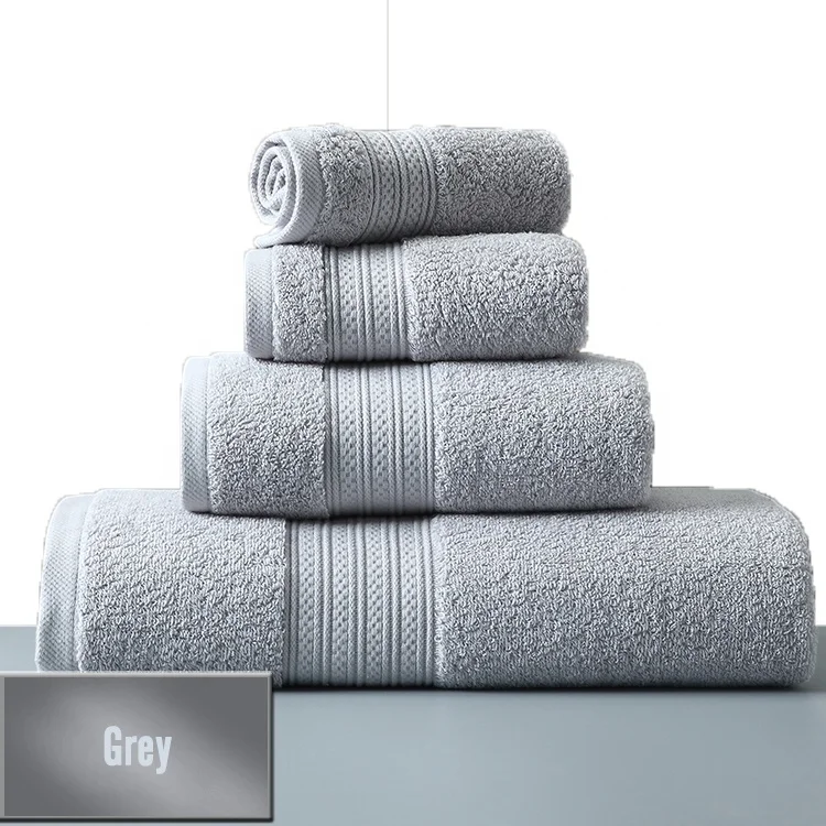 Factory Wholesale 100% Cotton Luxury Towels Set High Quality Durable Soft Absorbent Bath Towel Set