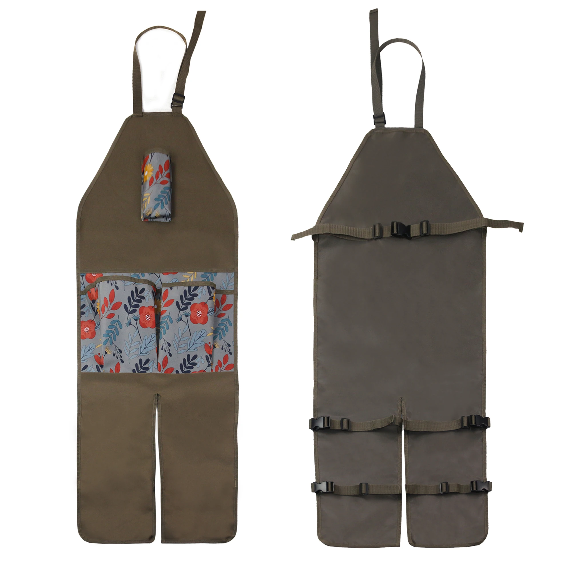 Mydays Outdoor Customized Sturdy 600D Oxford Wearable Garden Leg Production Apron with Multiple Pockets