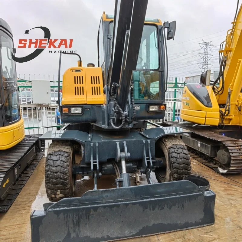 Korean made 6ton used excavator machine hyundai used excavator with wheels 60 80 130 140 in Shandong