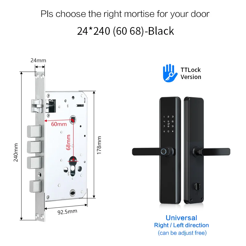 Youhe m1 Outdoor wifi TUYA APP Remote Safety Smart Fingerprint Door Lock With Ttlock