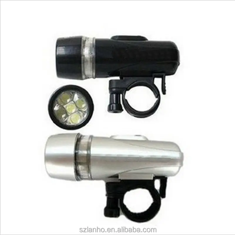 Bike Bicycle 5 LED Power Beam Head Front Warning Light Headlight Torch Lamp