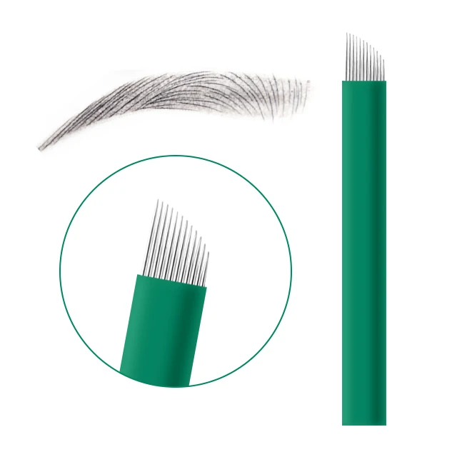 Original Manufacturer Supply Sterile ISO9002 Disposable For Single Use Only 0.20 Eyebrow Embroidery Mircroblading Needle Blades