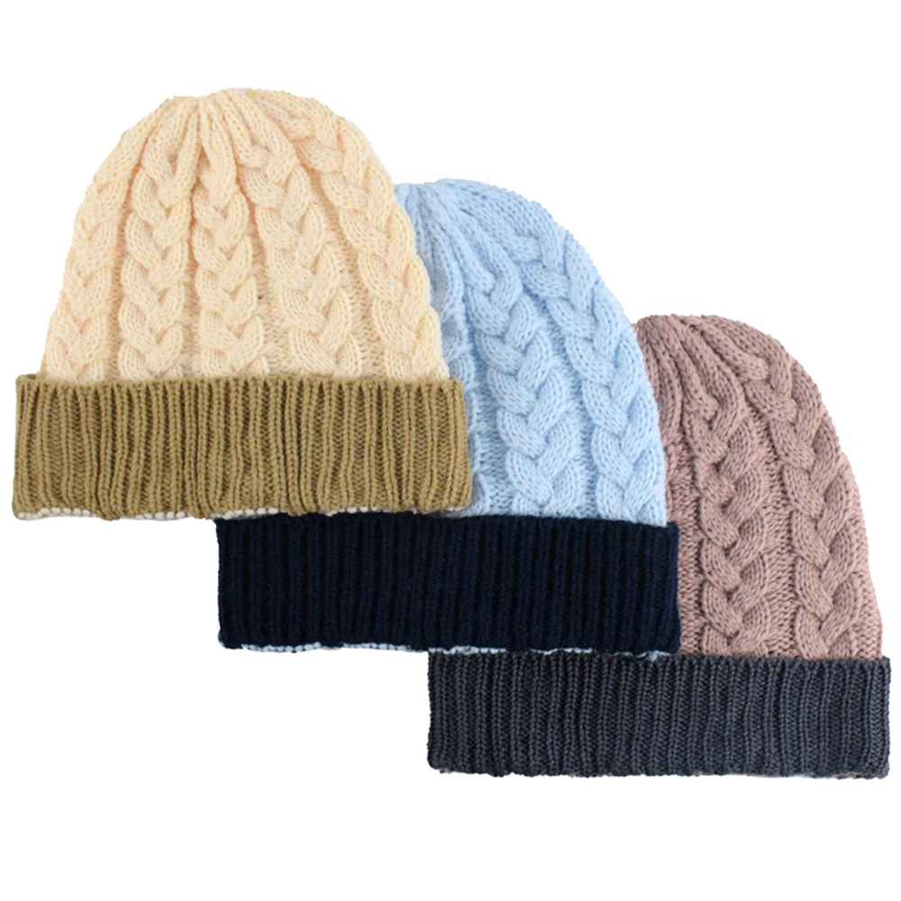 Hats Beanie Unisex Winter Cap Lined Thermal Cuffed Beanie Supply Factory Wholesale Knit Provide FREE or Custom Size