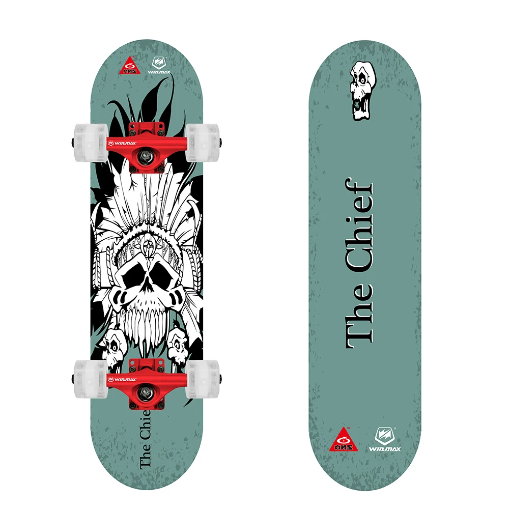 Win.max 9 Layer Chinese Maple Double Kick Concave 31'x8' Complete Standard Skate Boards for Girls Boys