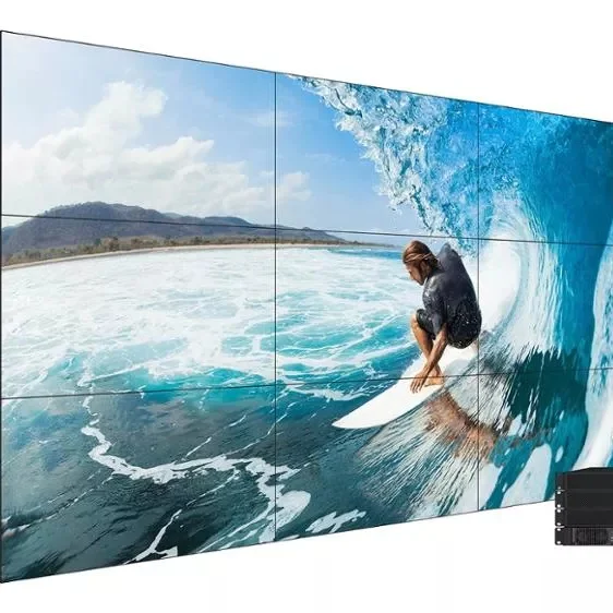 46 49 55 Inch Indoor 4k 2x2 3x3 Mutil Splicing Advertising Player Screen Narrow Bezel 1.8mm 3.5mm Display Lcd Video Wall