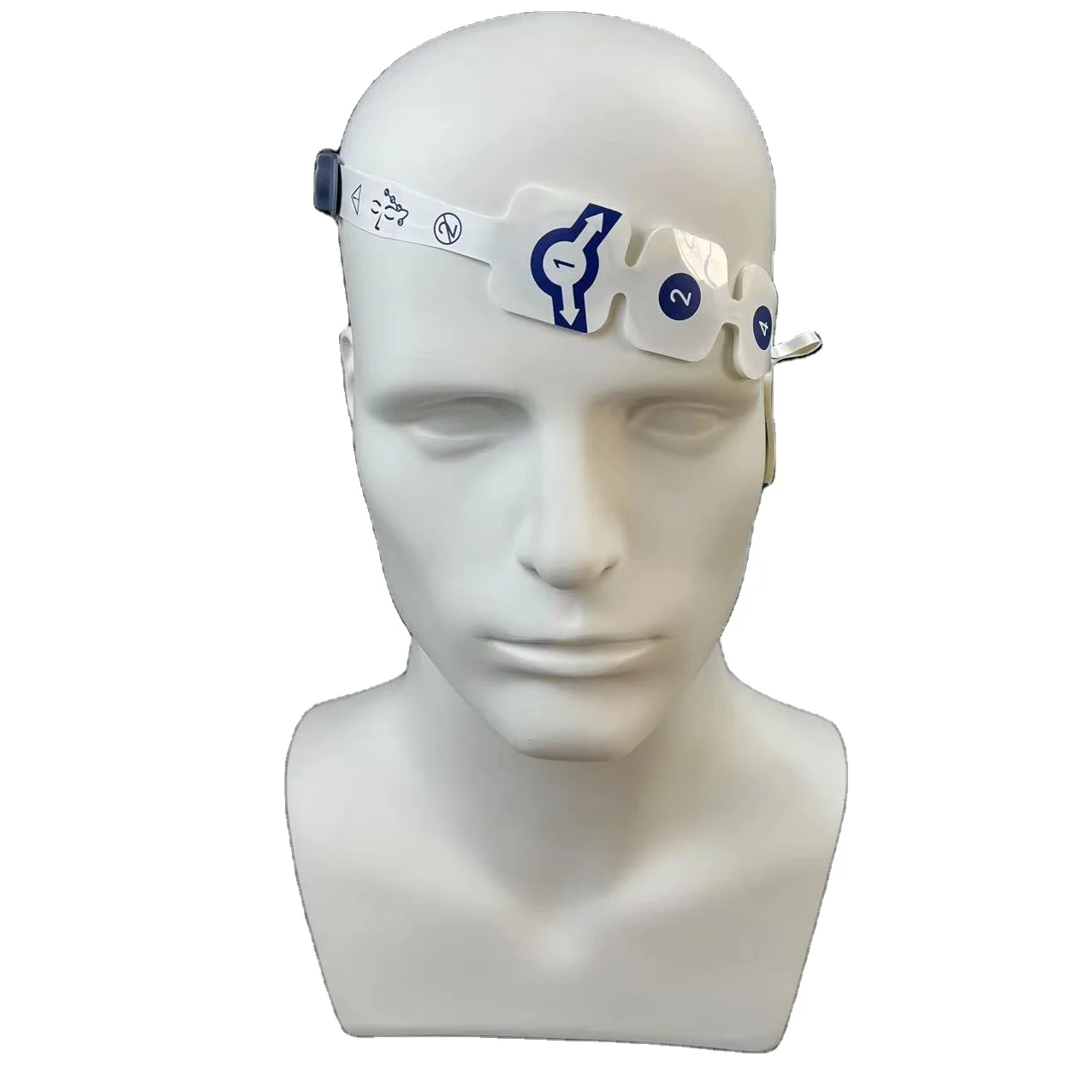Disposable forehead paste EEG sensor with 4 electrodes