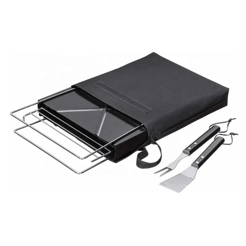 
Indoor Foldable Good Stainless Steel Small Outside Charcoal Bbq Grill Portable Folds Flat On Sale 