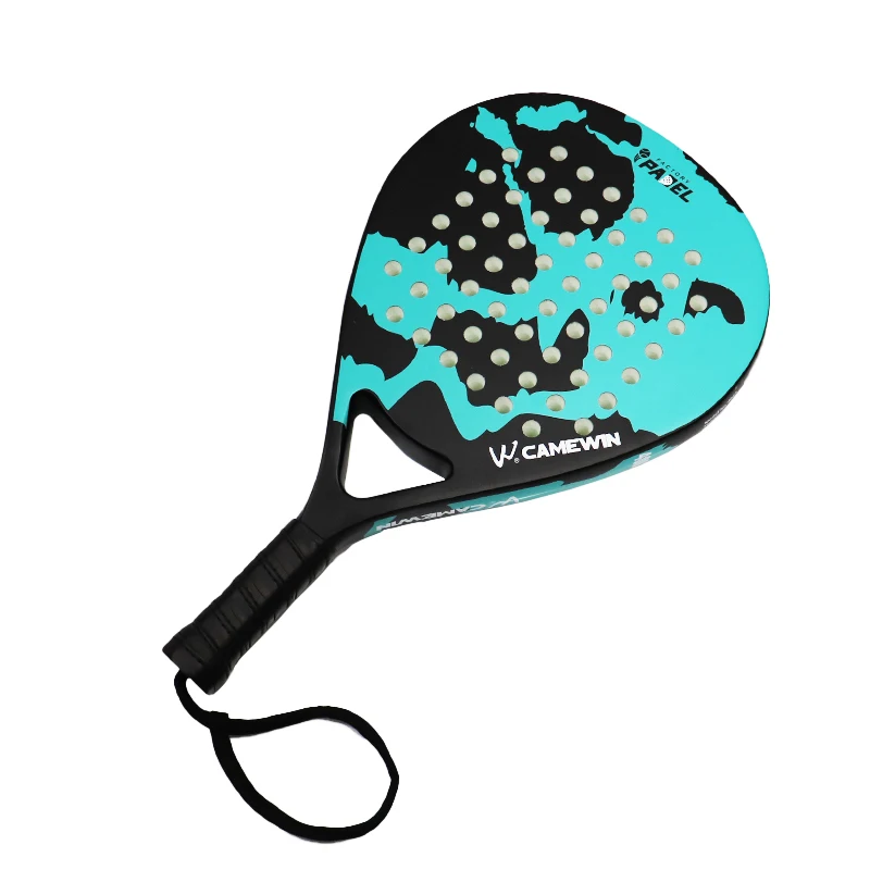 diamond/teardrop/round shape custom logo light weight high quality pro fiberglass carbon 3k 12k 18k padel racket