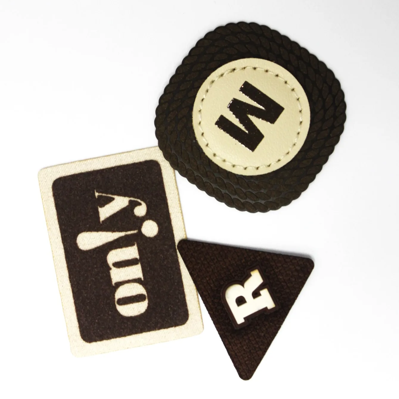 Custom brand jeans clothing PU Label Leather Patch For Garment jean
